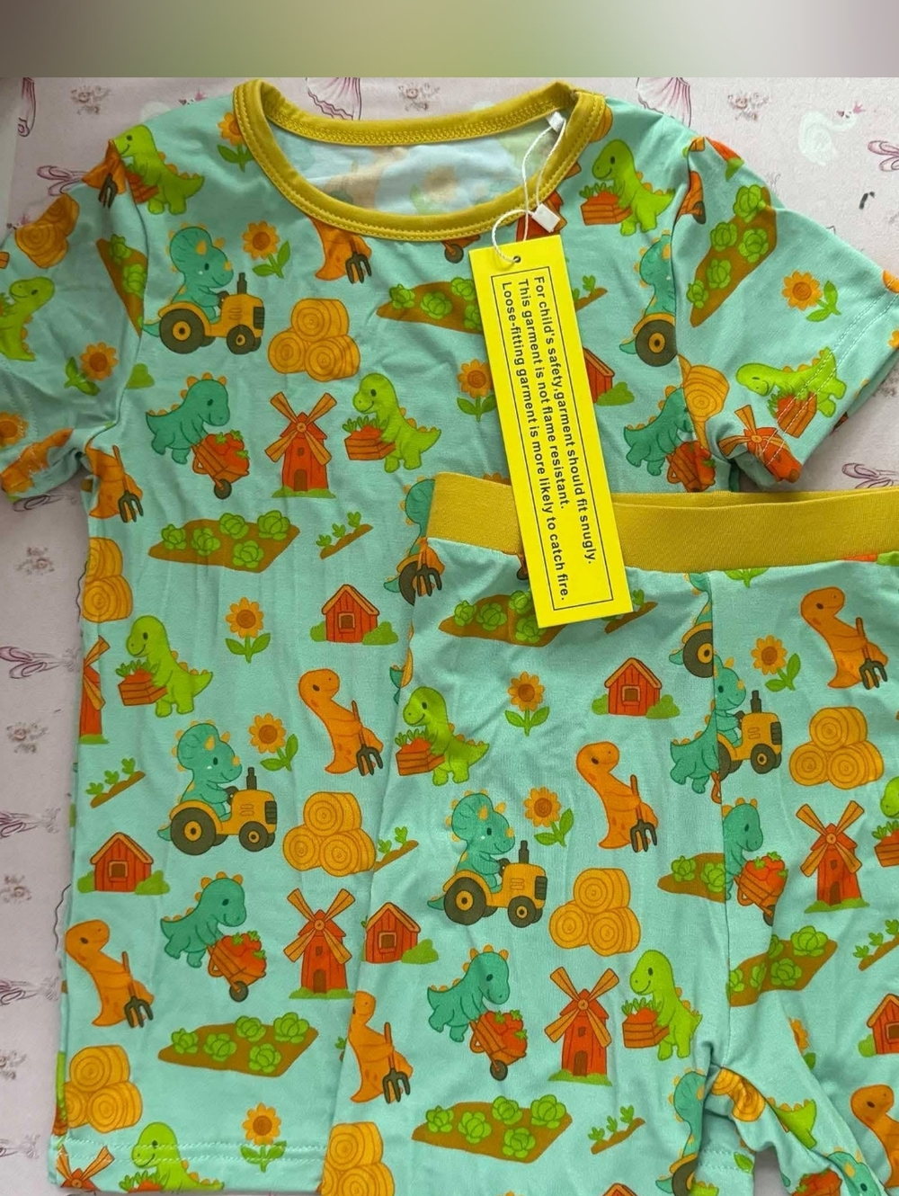 Cozy Critters Bamboo Dino Farm Short Sleeve & Shorts